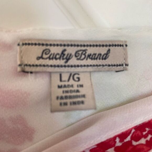 Lucky Brand Floral Drawstring Waist Long Maxi Dress Women’s Large, Sleeveless - Picture 3 of 5